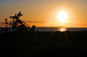 Borum solnedgång hav gotland
