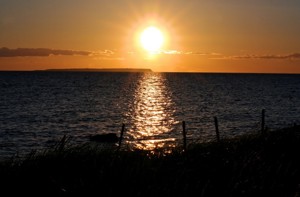 Borum solnedgång hav gotland