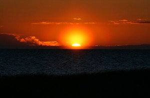 Borum solnedgång hav gotland